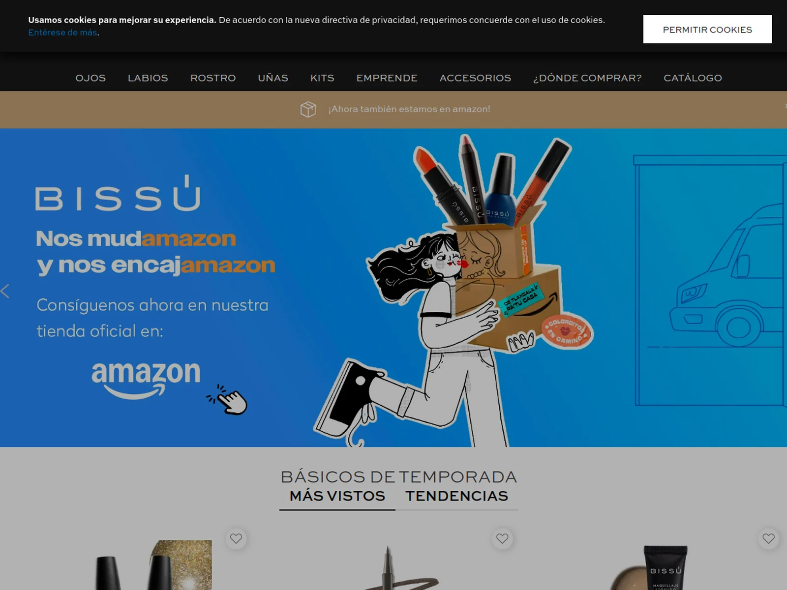 Caso · Bissú Cosméticos — screenshot del sitio